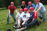 corporate team building land carting